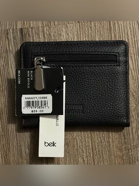 Belk Kim Roger’s - Black Genuine Leather Mini Card Holder